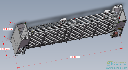 10 layer Buffer conveyor w outlay