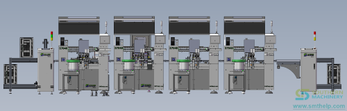 S7040 OddFrom Insertion Machine x4 w feeder & PCB loading Front