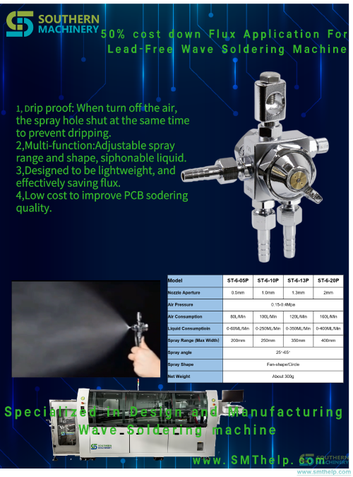 50% cost down Flux Application For Lead Free Wave Soldering