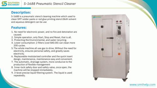 S 1688 Pneumatic Stencil Cleaner Southern Machinery