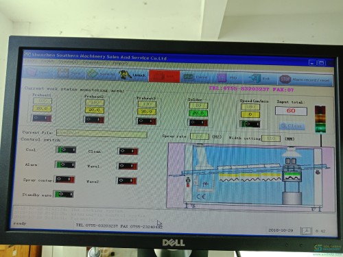 S WS350B PC Wave Soldering Machine operation system