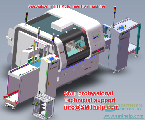 Radial insertion machine w PCBA loader unloader 4