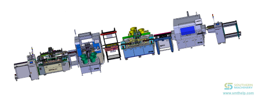 THT auto insertion machine line PCB loader+Radial+Oddfrom+Pin+Termianl unloader