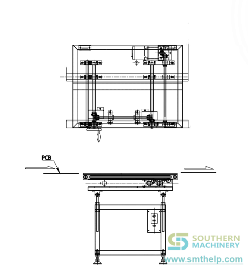 Wave solder infeed,input conveyor drawing