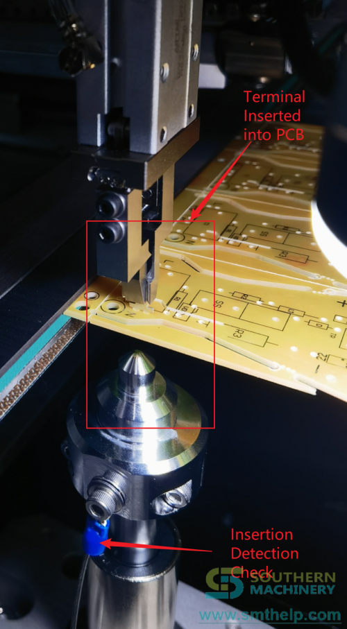 Bulk terminal insertion processing detection