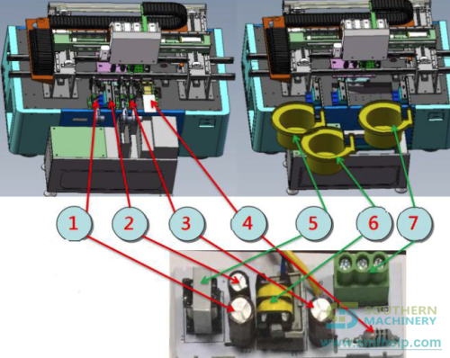 S70LD odd form insertion w 4 feeders 4 heads 2 inline