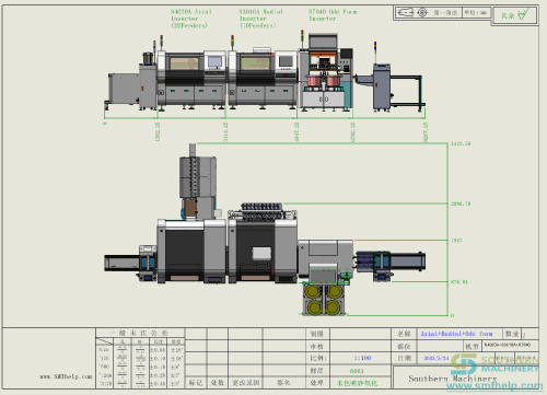 S4020A Axial + S3010A Radial +S7040 Odd form Insertion machinie w Loader unloader outline