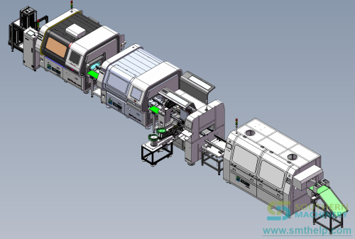 S3010A Radial+S7020T Terminal + S7020A Odd Form Insertion + S350B Wave soldering Machine