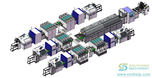 5 in 1 reflow oven SMT line nb