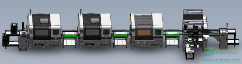 PCB MAGAZINE LOADER + Radial Machine x2+Terminal+OddForm +Unloader 3