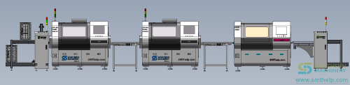 PCB MAGAZINE LOADER + Radial Machine x2+Terminal+Unloader F