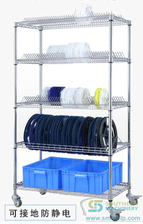 smt reel storage cart stainless 1