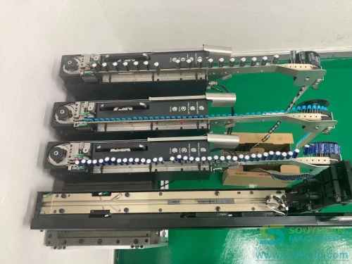 Southern Machinery customized feeder solution for automated SMT/THT component handling and PCB assembly lines. Tags: custom feeder, SMT feeder, THT feeder, PCB assembly automation, odd form feeder, Southern Machinery.