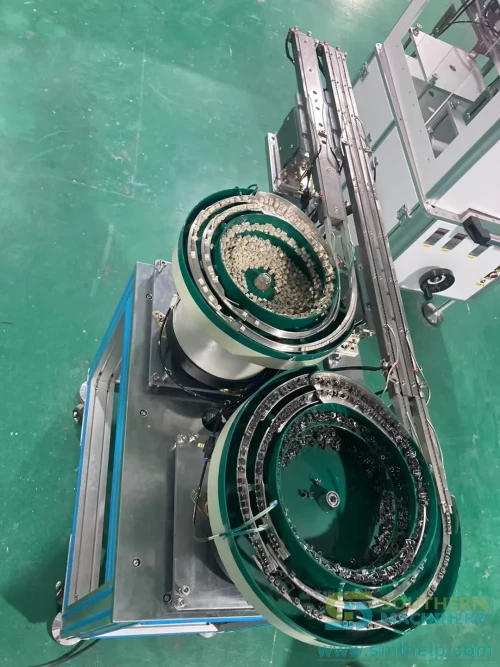 Southern Machinery customized feeder solution for automated SMT/THT component handling and PCB assembly lines. Tags: custom feeder, SMT feeder, THT feeder, PCB assembly automation, odd form feeder, Southern Machinery.