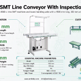 smt-line-conveyor-s350el-with-lighting-1500mm-350mm-pcb-link-conveyor-ems-southern-machinery